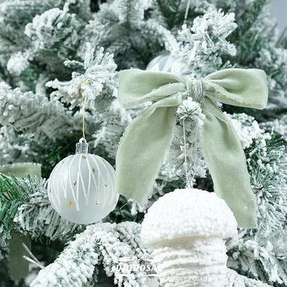Sage Green Velvet Ribbon 1.5 inch Green Frayed Velvet Ribbon Dusty Green Raw Edge Ribbon for Wreaths, Christmas Thanksgiving Decor, Flower Bouquet, Gift Wrapping, Bows Making -3 Yards