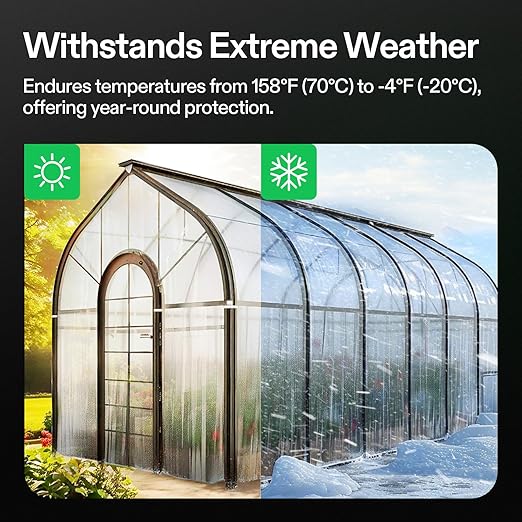 VIVOSUN 3” x 108’ Greenhouse Repair Tape, 6.3 mil Clear Poly Patch Tape, Heavy Duty and Weatherproof, for Greenhouses, Plastic Sheeting, and Tents (Pack of 2)