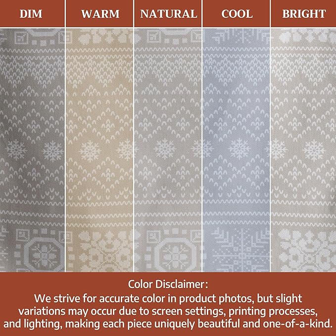 Maison d' Hermine Table Runner 100% Cotton Single Layer Table Runners 36 inches Long for Thanksgiving Christmas Decorations Home Kitchen Dining Party Wedding (Cozy Christmas, 14.5" x 36")