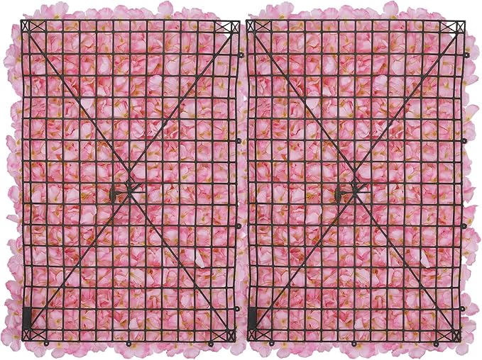 Flower Wall Panels, 20Pcs Artificial Flower Wall 3D Flower Wall Backdrop, 20-Piece Set of Pink Rose Floral Backdrop for Wedding Home Decoration (Light Pink, 23.6 * 15.8in)