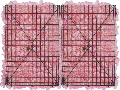 Flower Wall Panels, 20Pcs Artificial Flower Wall 3D Flower Wall Backdrop, 20-Piece Set of Pink Rose Floral Backdrop for Wedding Home Decoration (Light Pink, 23.6 * 15.8in)