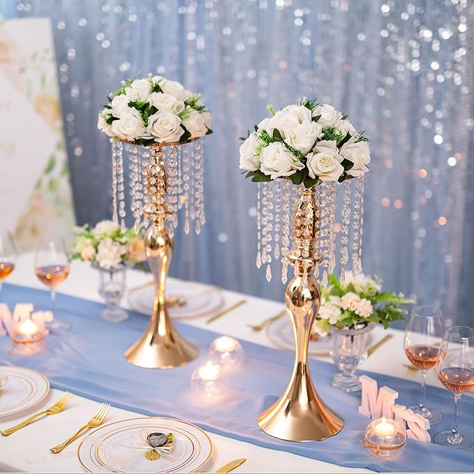 Flower Centerpieces for Wedding Tables: Wedding Table Decorations White Flower Balls Centerpieces for Engagement Cerebration Party Center Pieces 2 Packs