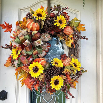 Sunflower Artificial Flowers Yellow Fake Flower Bouquet Box Set for DIY Bridal Wedding Shower Decorations Party Table Centerpieces Cake Decorating Silk Floral Arrangement for Home Decor Indoor