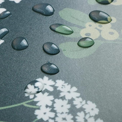 Guvana Floral Peel and Stick Wallpaper Leaf Wallpaper Green Leaves Contact Paper Vintage Flowers Self Adhesive Wall Paper for Bedroom Livering Decor 118"x16.14"