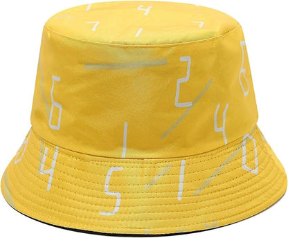 Mashiaoyi Unisex Print Double-Side-Wear Reversible Bucket Hat