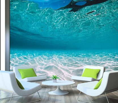 Eierme-Tropical Blue Ocean with White Sand Underwater in Hawaii Peel and Stick 160" x 114"
