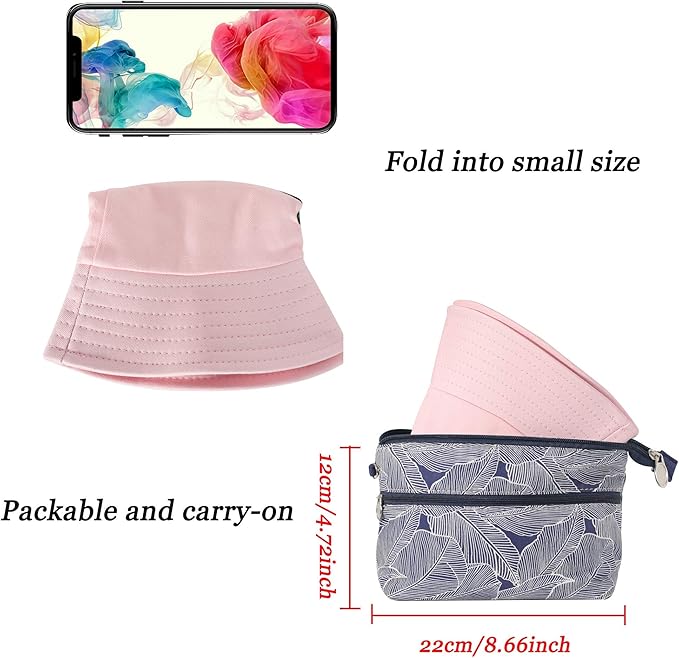 ZLYC Unisex Fashion Embroidered Bucket Hat Summer Fisherman Cap for Men Women