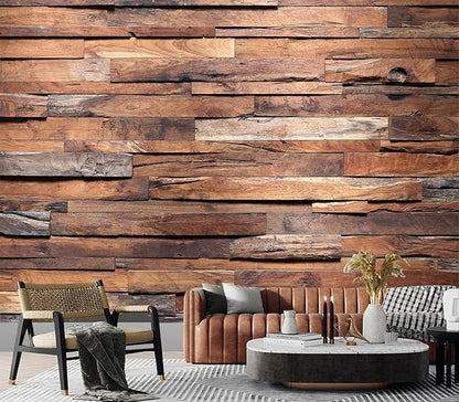 Cliouar-Timber Wood Wall Texture Background Mural Wallpaper Peel and Stick 160" x 114"