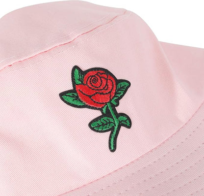 ZLYC Unisex Fashion Embroidered Bucket Hat Summer Fisherman Cap for Men Women
