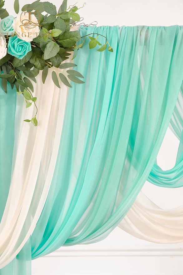 TINGE TIME Artificial Arch Flowers Kit Pack of 5, Wedding Decorations for Reception with Hanging Flowers, Wedding Arch Silk Floral Arrangements Ceremony Backdrop Bridal Shower Outdoor Party Decor