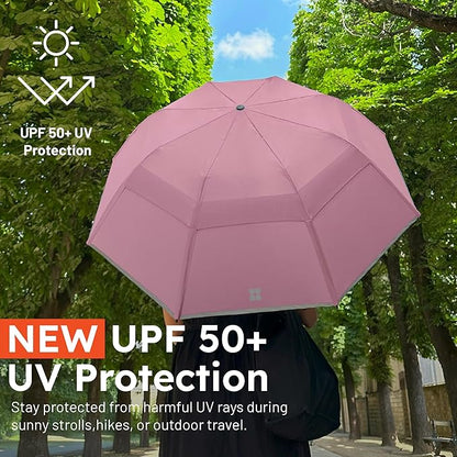 Weatherman - Folds of Honor - Premium Collapsible Travel Umbrella - Windproof, Compact, Easy Auto Open - Resists Up to 55 MPH Winds - Perfect for Celebrations (FOH Blue 2025)