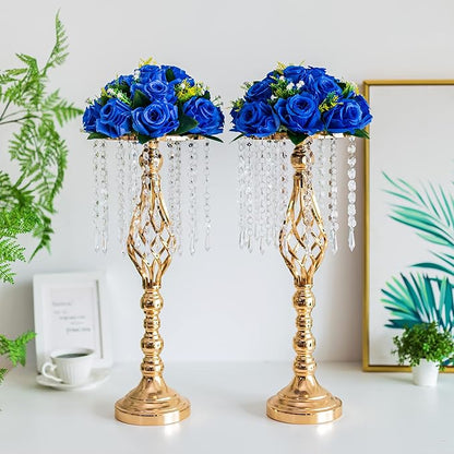 Flower Centerpieces for Wedding Tables: Wedding Table Decorations Royal Blue Flower Balls Centerpieces for Engagement Cerebration Party Center Pieces 2 Packs