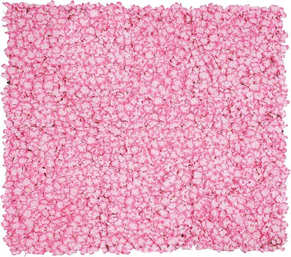 LOYALHEARTDY 20 PCS Flower Wall Panel 24"x16" Artificial Flowers Wall Decoration Decorative Hydrangea Flower Panels for Home Party Wedding Christmas Festival Photo Backgdrop Decor (20 PCS, Pink)