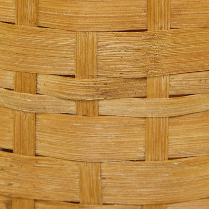 Deco 79 Bamboo Wood Decorative Vase Tall Woven Floor Centerpiece Vase, Vase for Home Decoration 8" x 8" x 22", Brown