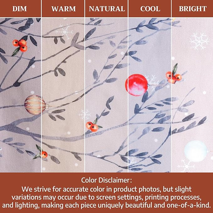 Maison d' Hermine Table Runner 100% Cotton Single Layer Table Runners 72 inches Long for Thanksgiving Christmas Decorations Home Kitchen Dining Party Wedding (Fairy Christmas, 14.5" x 72")