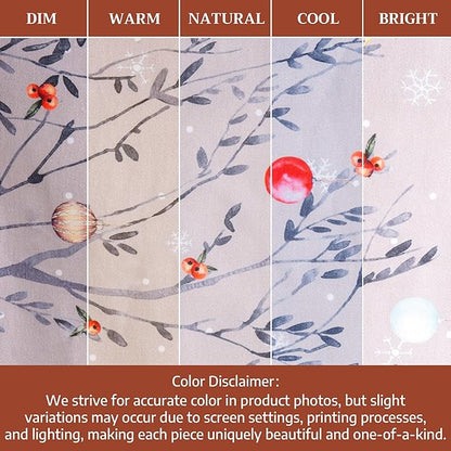 Maison d' Hermine Table Runner 100% Cotton Single Layer Table Runners 90 inches Long for Thanksgiving Christmas Decorations Home Kitchen Dining Party Wedding (Fairy Christmas, 14.5" x 90")