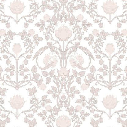 17.3"×236.2" Pink Wallpaper Peel and Stick, Floral Wallpaper for Bedroom Bathroom Self Adhesive Removable
