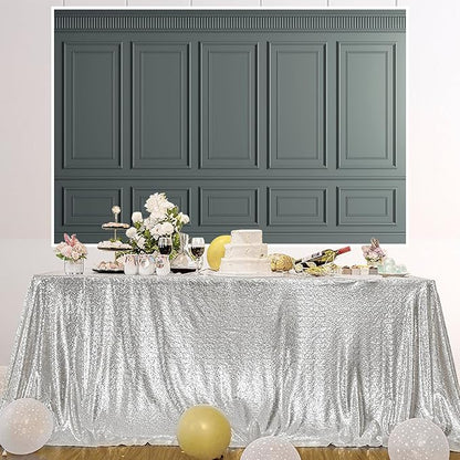 AOFOTO Vintage Room Inside Backdrop Classic French Frame Dark Grey Walls Photo Background for Wedding Bridal Shower Party Banner Home Headboard Decor Wall Photo Studio Booth Props 6x4ft