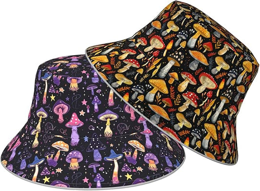 Bucket Hat Double-Side-Wear Reversible Sun Hat Beach Travel Hiking for Women Men