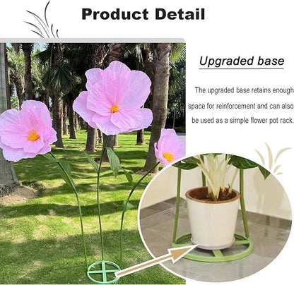 5.9 Ft Large Paper Artificial Flowers,Giant Flowers for Decoration,Standing Huge Handcrafted Poppy Flowers for Garden,Hotel,Office,Photography Props,Wedding,Art Gallery,Shop Window Display(Pink)