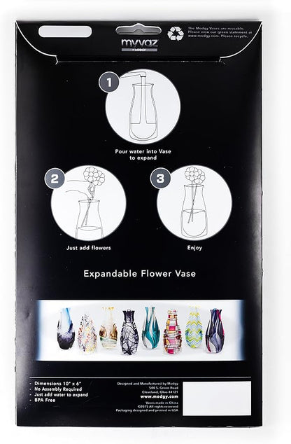 MODGY Expandable Flower Vase Plastic Decorative Modern Vases for Flowers Centerpieces Dining Table Decor Living Room Bathroom Wedding Office, Bizzyb