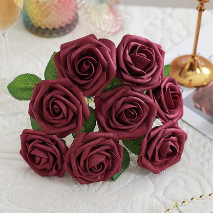 Artificial Flowers Combo, Fake Flowers for DIY Tables Centerpieces Baby Shower Bridal Shower Wedding Bouquet Arrangements Party Candle Holder Cake Decor Flower Home Decorations