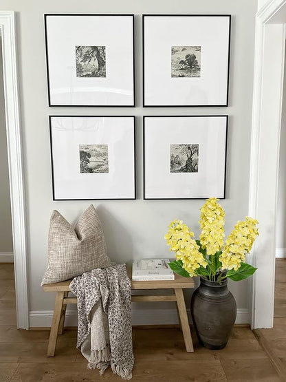 Artificial Hydrangea Flowers Real Touch – 3PCS 24.8" Faux Cone Hydrangea Stems for Tall Vases, Home Décor, Wedding Centerpieces, Floral Arrangements – Butter Yellow