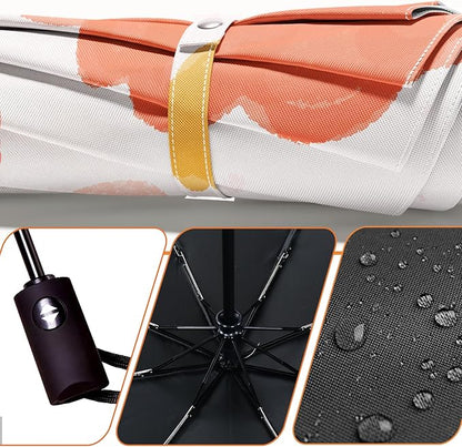 Small Compact Travel Automatic Folding Umbrella for Women, Portable Lightweight, Rain, Wind, UV Sun Shade