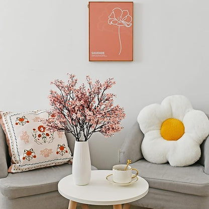 Mandy's Light Pink Artificial Baby’s Breath European Flowers 6 Bundles Silk Gypsophila with Bendable Stems for Fall Thanksgiving & Christmas Centerpiece Wedding Decor and Table Arrangements