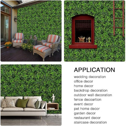 ULAND Artificial Topiary Hedges Panels, Plastic Faux Shrubs Fence Mat, Greenery Wall Backdrop Decor, Garden Privacy Screen Fence, Pack of 12pcs 20"x20"
