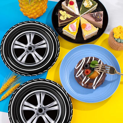 40 Pcs Race Car Plates and Napkins Party Supplies, Race Car Birthday Party Decorations Tableware Set Disposable Paper Plates and Napkins For Kids Boys Birthday Baby Shower Serves 20