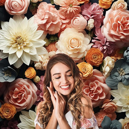 7x5ft Floral Backdrop Full Glory Vibrant Blossoms Various Flowers Photography Background Idyllic Romantic Floral Theme Party Anniversary Wallpaper Adult Artistic Portrait Photo Studio Props