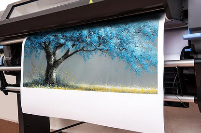 Blue Art Work for Living Room Walls Tree of Life Poster for Bedroom Modern Prints Wall Art for Dining Room Size 29 x 58 Inch