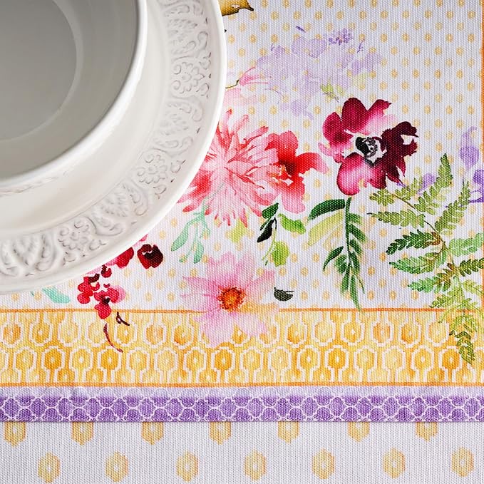 Maison d' Hermine Tablerunners 100% Combed Cotton Premium Table Runner Decorative Table Cover for Home, Kitchen, Dining, Parties & Camping, Summer Joy, Double Layer - (14.5"x72")
