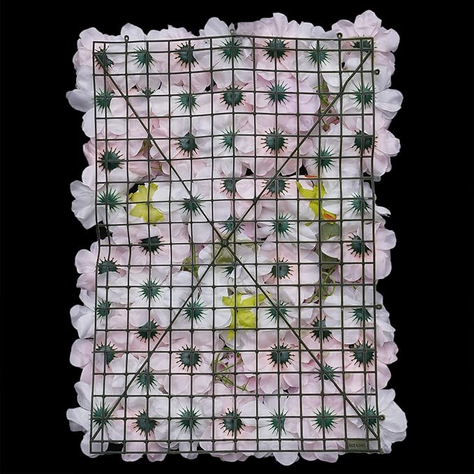 12 Pcs Artificial Flower Wall Panel 3D Silk Fabric Floral Backdrop Flower Wall Decor for Wedding Party Event Photo Stage (Light Pink Hydrangea Rose)