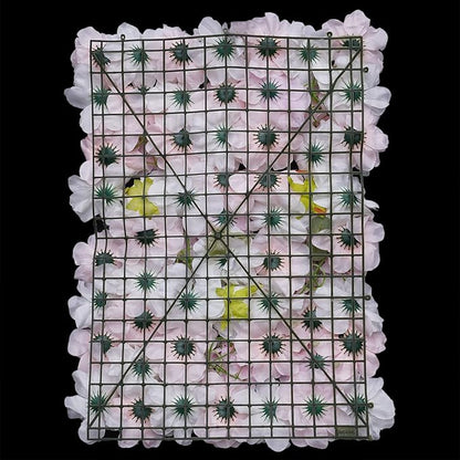 12 Pcs Artificial Flower Wall Panel 3D Silk Fabric Floral Backdrop Flower Wall Decor for Wedding Party Event Photo Stage (Light Pink Hydrangea Rose)