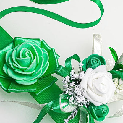 Green Ribbon 1 Inch 50 Yards Christmas Satin Ribbon for Holiday Decor Christmas Craft Nature Irish Party Gift Wrapping Xmas Decorations