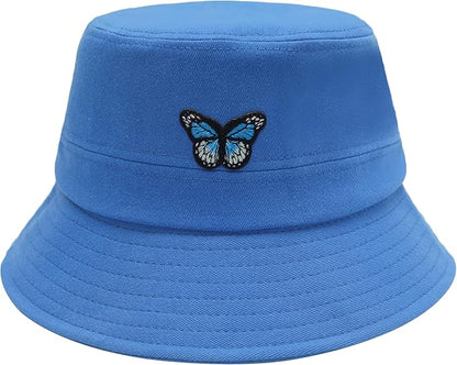 ZLYC Unisex Fashion Embroidered Bucket Hat Summer Fisherman Cap for Men Women