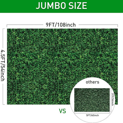 Tatuo 12 Pieces 54 x 108 Inches Jumbo Green Leaves Photography Leaf Backdrop 3D Waterproof Tree Leaves Background Photo Booth Prop Green Leaf Tablecloths for Baby Shower Birthday Party Decoration