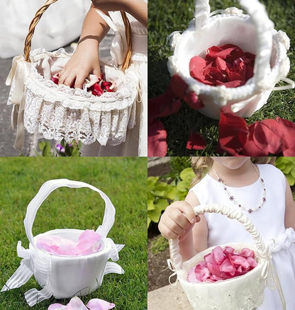 1500 PCS Separated White Rose Petals for Weddings, White Silk Flower Petals for Valentine's Day Decorations,Rose Petals for Romantic Night for Him Set