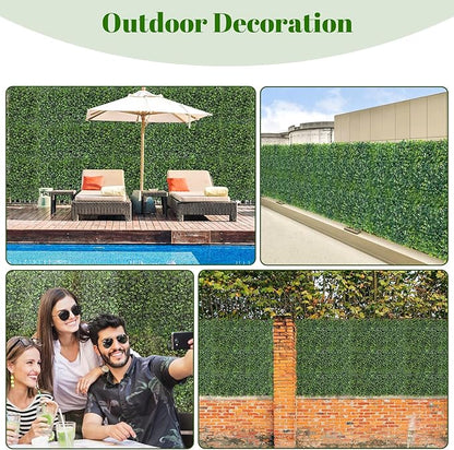 Grass Wall Panel Greenery Wall Artificial Grass Backdrop 10 * 10in 12Pcs Decorative Background Wall for Outdoor Interior Decor Hedge Wall for Garden Party Wedding Backdrop