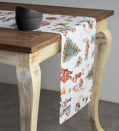 Maison d' Hermine Table Runner 100% Cotton Single Layer Table Runners 108 inches Long for Thanksgiving Christmas Decorations Home Kitchen Dining Party Wedding (Chromo, 14.5" x 108")