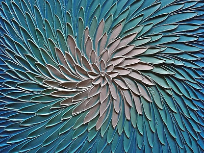 YaSheng Art - 3D Metallic Bead light Blue and Silver Texture Oil Painting on Canvas Abstract Art Pictures Canvas Wall Art Paintings Modern Home Decor Abstract Paintings Ready to hang 30x30inch