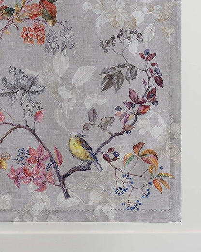 Maison d' Hermine Table Runner 100% Cotton Single Layer Table Runners 36 inches Long for Thanksgiving Christmas Decorations Home Kitchen Dining Party Wedding (Equinoxe - Grey, 14.5" x 36")