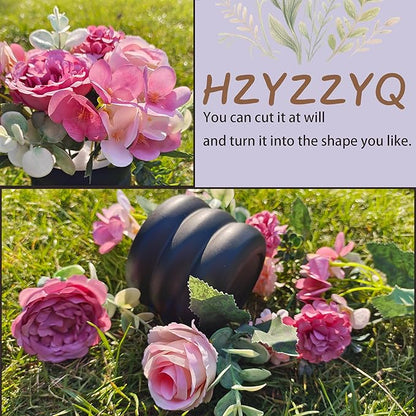 8 Pack Artificial Peony Flowers, Silk Peonies Flowers Fake Peonies Artificial Flowers Peonies Hydrangea Bouquet for Centerpiece Table Wedding Party Home Decor (8, Rose + Pink)