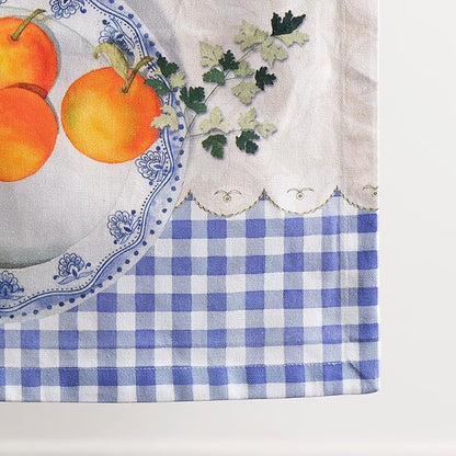 Maison d' Hermine Table Runner 100% Cotton Single Layer Table Runners 72 inches Long Decorative for Home Kitchen Dining Party Baby Shower Wedding Bridal Shower Spring Summer (Gourmand, 14.50" x 72")