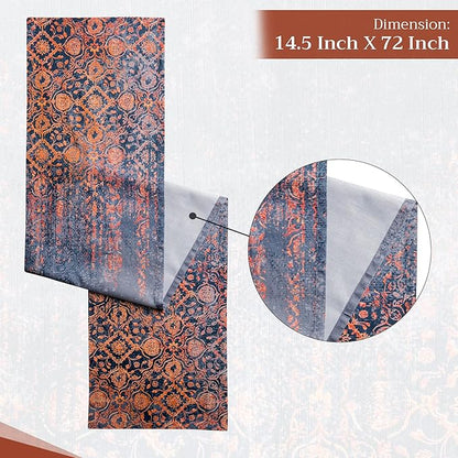 Maison d' Hermine Table Runner 100% Cotton Single Layer Table Runners 72 inches Long for Thanksgiving Christmas Decorations Home Kitchen Dining Party Wedding (Imperfection, 14.5" x 72")