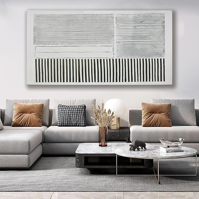 Canvas Wall Art Decor Large Canvas Wall Art For Living Room Abstract Art Black and White Wall Art Decor Abstract Modern Wall Art Prints Large Art Work For Bedroom Office Kitchen Wall Decor 29" x 58"
