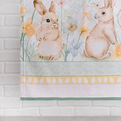 Maison d' Hermine Table Runner 100% Cotton Double Layer Table Runners 72 inches Long Decorative for Kitchen Dining Party Baby Shower Wedding Bridal Shower Spring Summer (Easter Dew , 14.50" x 72")
