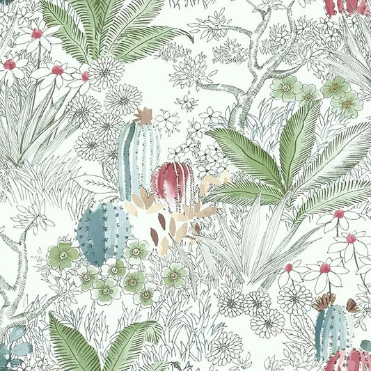 Erfoni 17.7inch x 393.7inch Floral and Leaf Wallpaper Floral Peel and Stick Wallpaper Green Contact Paper Vintage Flower Wallpaper Stick and Peel Self Adhesive Removable Wallpaper for Bedroom Decor